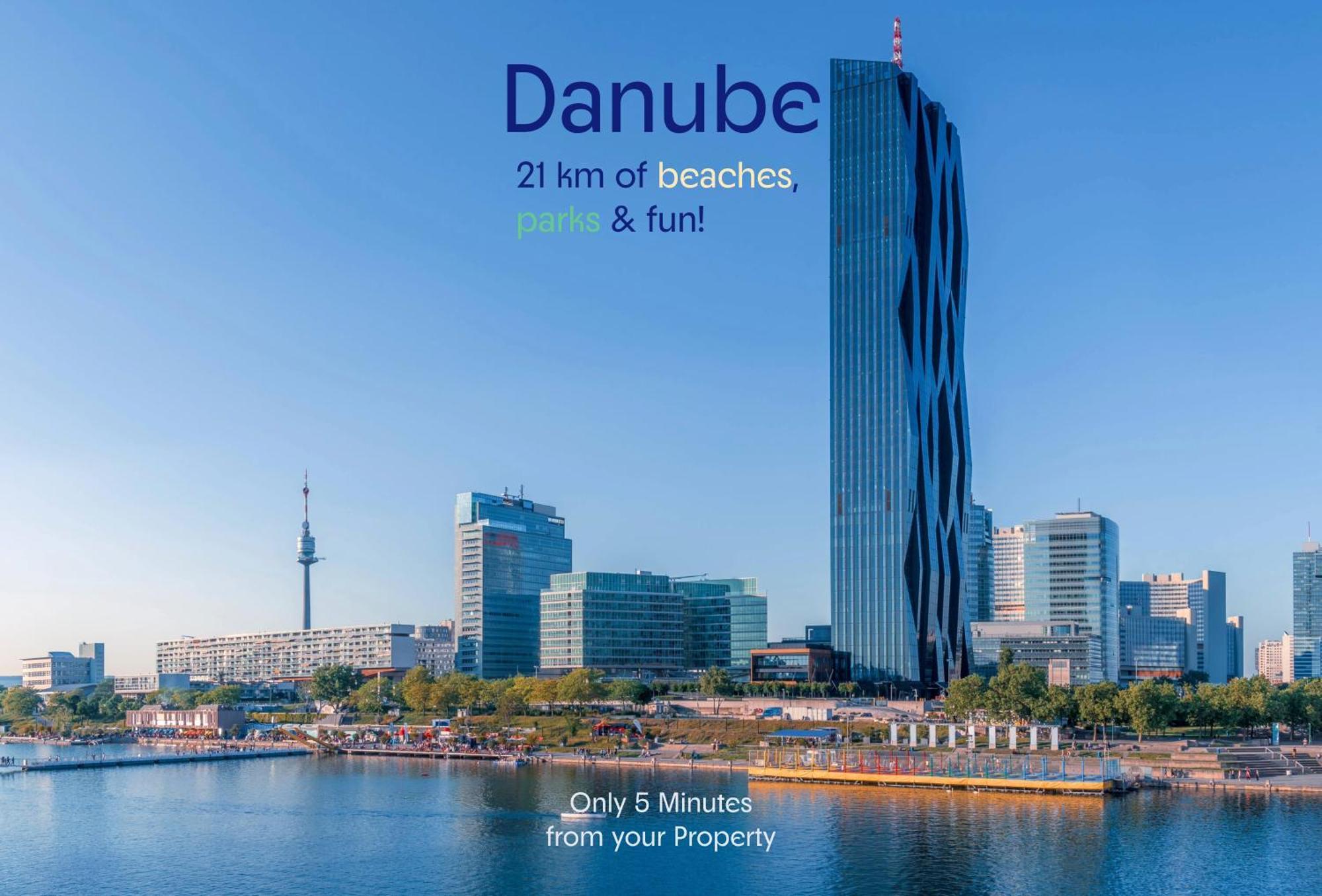Homelike 2Br Apt. @Millenium Tower/Danube River Viena Exterior foto